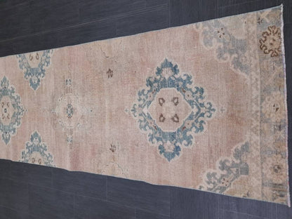 Muted Vintage Runner Rug 2.8 x 13 Muted Hallway Runner Kitchen Runner Rug Muted Staircase Runner Rug Muted Oushak Rug XÄ¹ Turkish Runner Rug