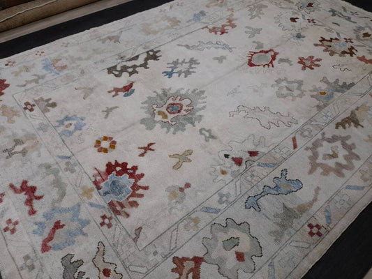 8.5 x 12 Muted Turkish RUG  TURKISH Oushak Rug Muted Oushak Rug Vintage Rug Wool Oushak 9x12 Rug Hand Made Rug Authentic Oushak Rug