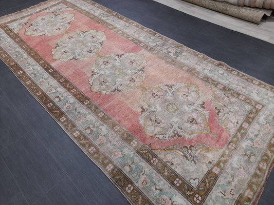 Vintage Runner 4.7 x 11 Rug Turkish Runner Rug Handmade Runner Rug Staircase Runner Kitchen Runner Rug Wool Runner Rug Wool Oriental Runner