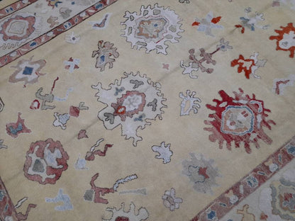 9 x 12 Muted Turkish RUG  TURKISH Oushak Rug Muted Oushak Rug Vintage Rug Wool Oushak 9x12 Rug Hand Made Rug Authentic Oushak Rug