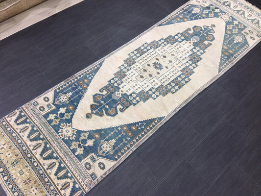 Oushak Runner Rug 2.8 x 10 Turkish Runner Rug Vintage Runner Rug Hallway Runner Rug Kitchen Runner Rug Wool Runner Rug Wool Hand Knotted Rug