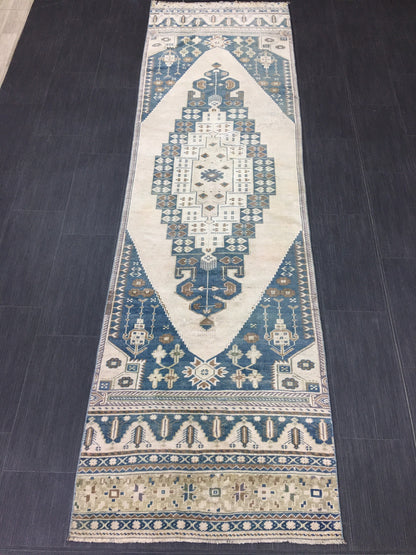 Oushak Runner Rug 2.8 x 10 Turkish Runner Rug Vintage Runner Rug Hallway Runner Rug Kitchen Runner Rug Wool Runner Rug Wool Hand Knotted Rug