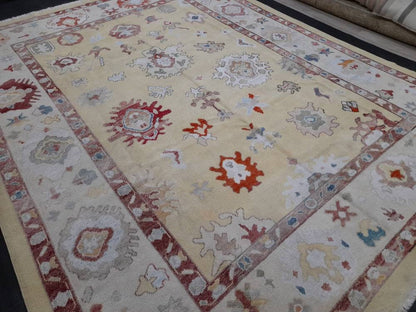 9 x 12 Muted Turkish RUG  TURKISH Oushak Rug Muted Oushak Rug Vintage Rug Wool Oushak 9x12 Rug Hand Made Rug Authentic Oushak Rug