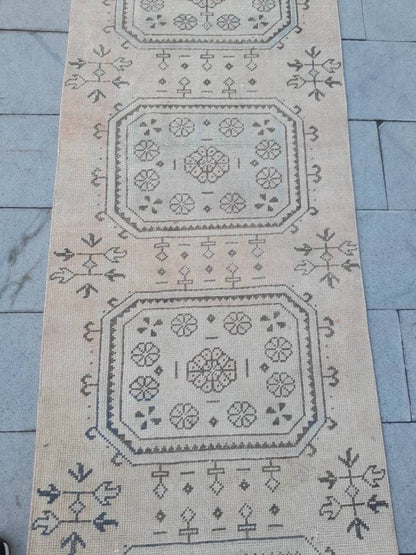 XL Wool Handmade Runner Rug 2.9 x 23 Long TURKISH Runner Rug Vintage Runner Rug Oriental Runner Rug Staircase Runner rug Hand Knotted Runner