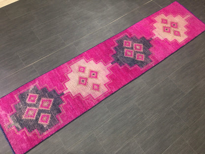 Hand Knotted Runner Rug 2 x 8.5 Turkish Runner Rug Vintage Runner Rug Hallway Runner Rug Kitchen Runner Rug Wool Runner Rug Wool Oushak Rug