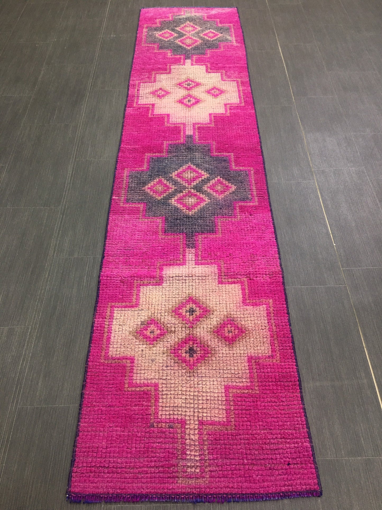 Hand Knotted Runner Rug 2 x 8.5 Turkish Runner Rug Vintage Runner Rug Hallway Runner Rug Kitchen Runner Rug Wool Runner Rug Wool Oushak Rug