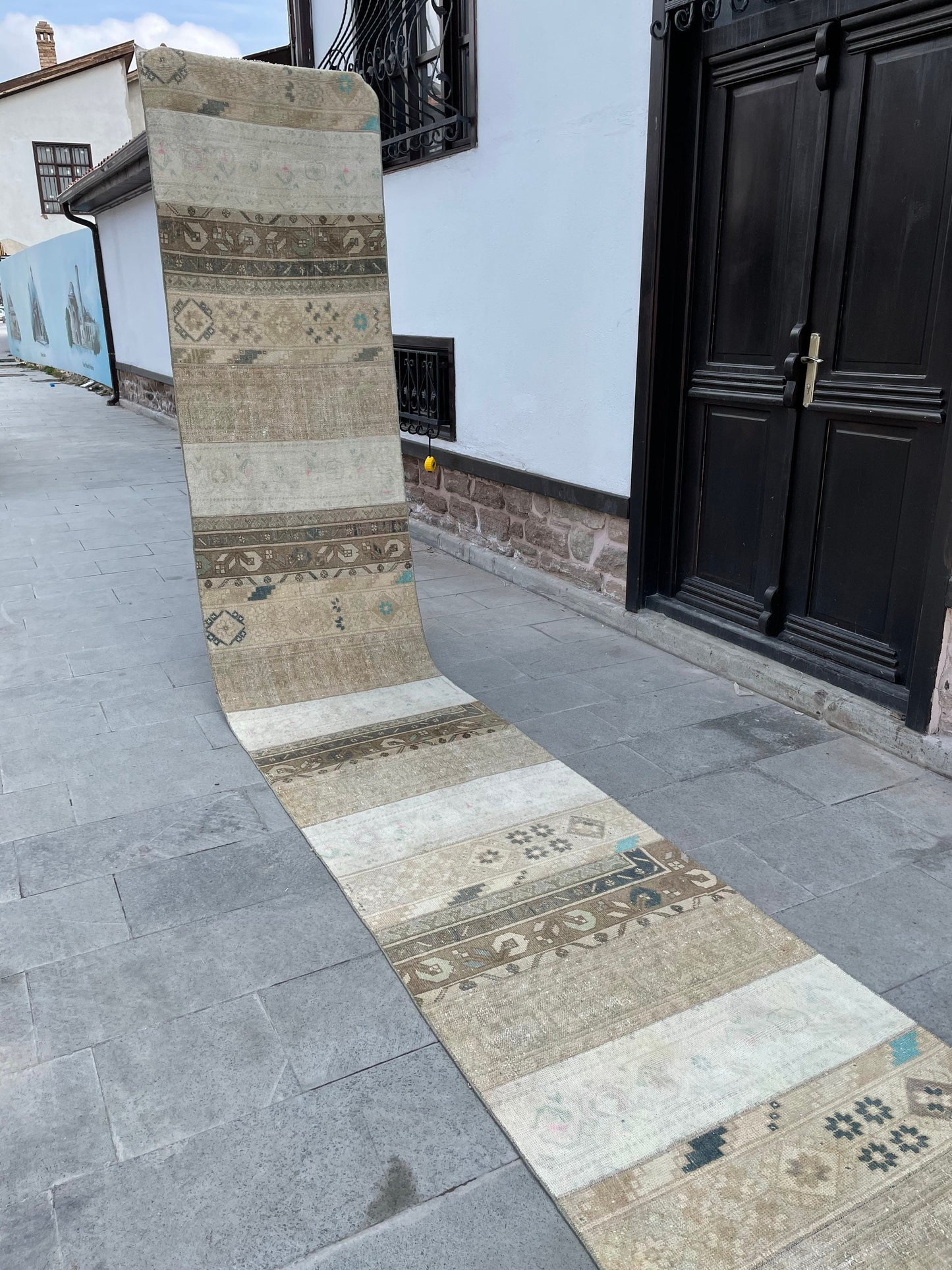 Extra Long Turkish Runner Very Long Patchwork Runner Rug 2.7 x 19.3 ft Vintage Runner Rug Oushak XL Oriental Runner Rug Staircase Runner rug