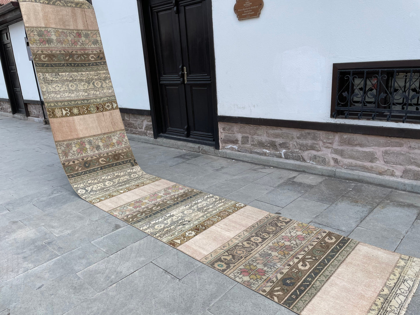 Extra Long Turkish Runner Very Long Patchwork Runner Rug 2.8 x 17.2 ft Vintage Runner Rug Oushak XL Oriental Runner Rug Staircase Runner rug
