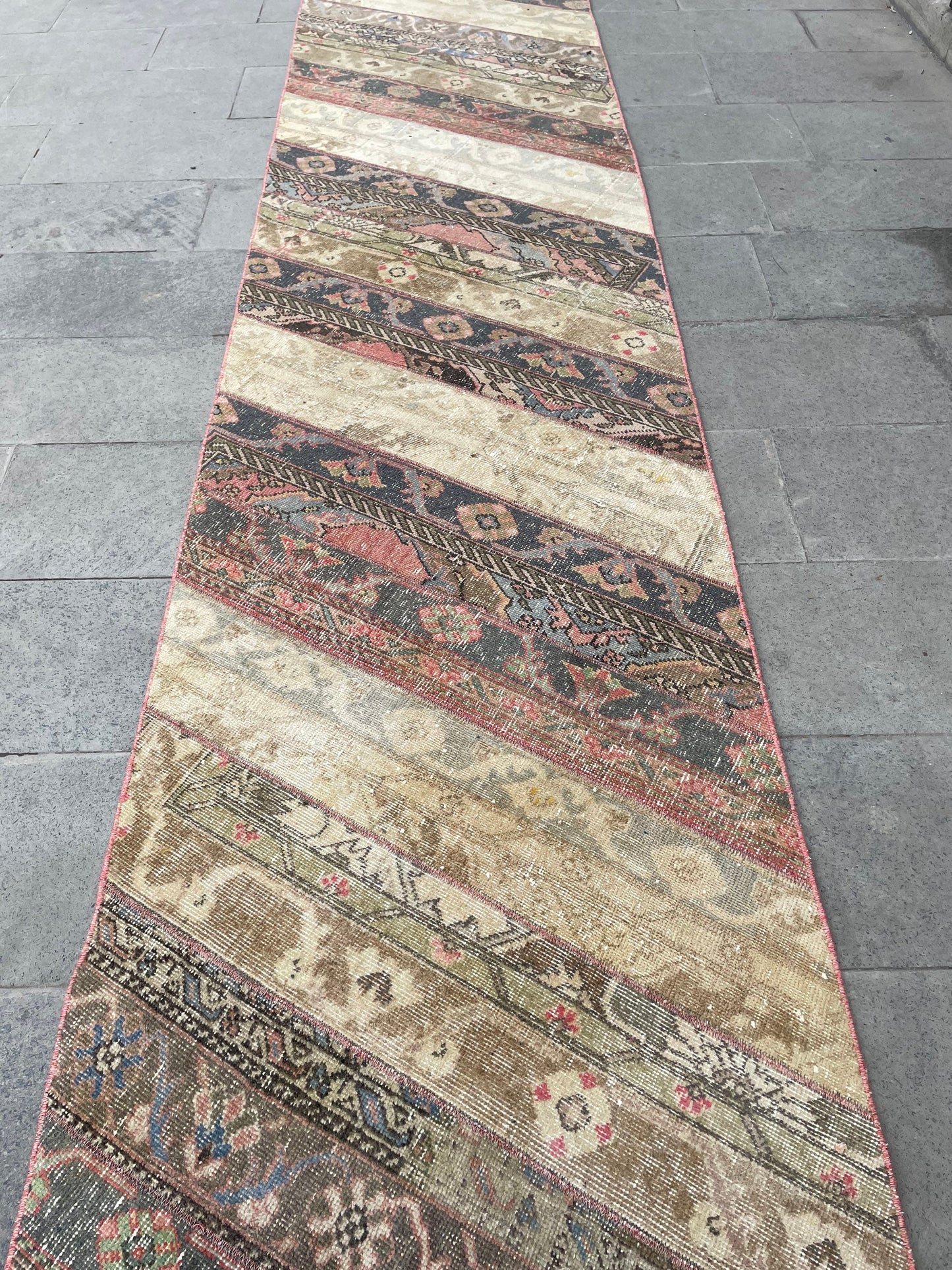 Extra Long Turkish Runner Very Long Patchwork Runner Rug 2.7 x 20  ft Vintage Runner Rug Oushak XL Oriental Runner Rug Staircase Runner rug