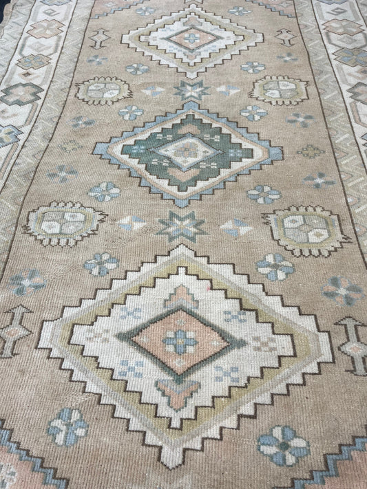 Handmade Rug 4 x 6.5 Oushak Rug, Decor Rug, Bohemian Rug, Rug Runner, Turkish Rug, Farmhouse Rug, Vintage Rug, Wool rug