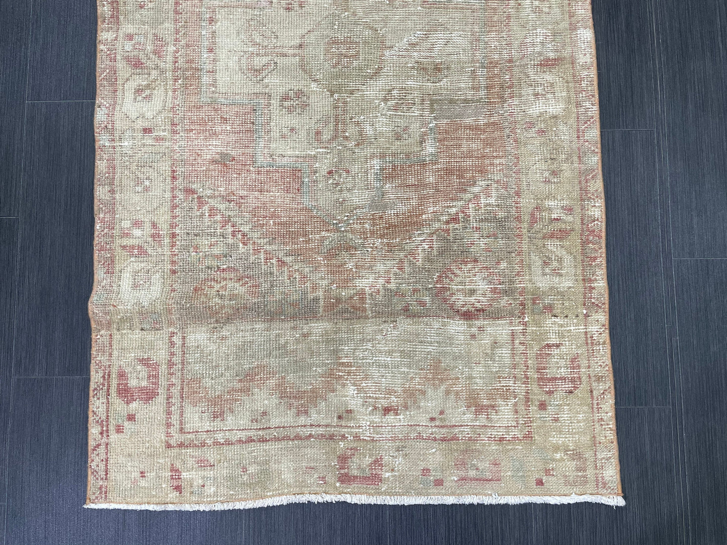 Muted Vintage Rug 3 x 5.3 Handmade Rug Vintage Turkish Rugs   Oushak Rug  Hand Made Rug, Vintage Oushak Rug, Wool Rug