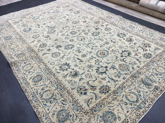 Large Persian RUG 7.6 x 11 Handmade Rug Vintage Turkish Rug Vintage Rug Muted Wool Oushak Rug Hand Made Rugs Art Rug