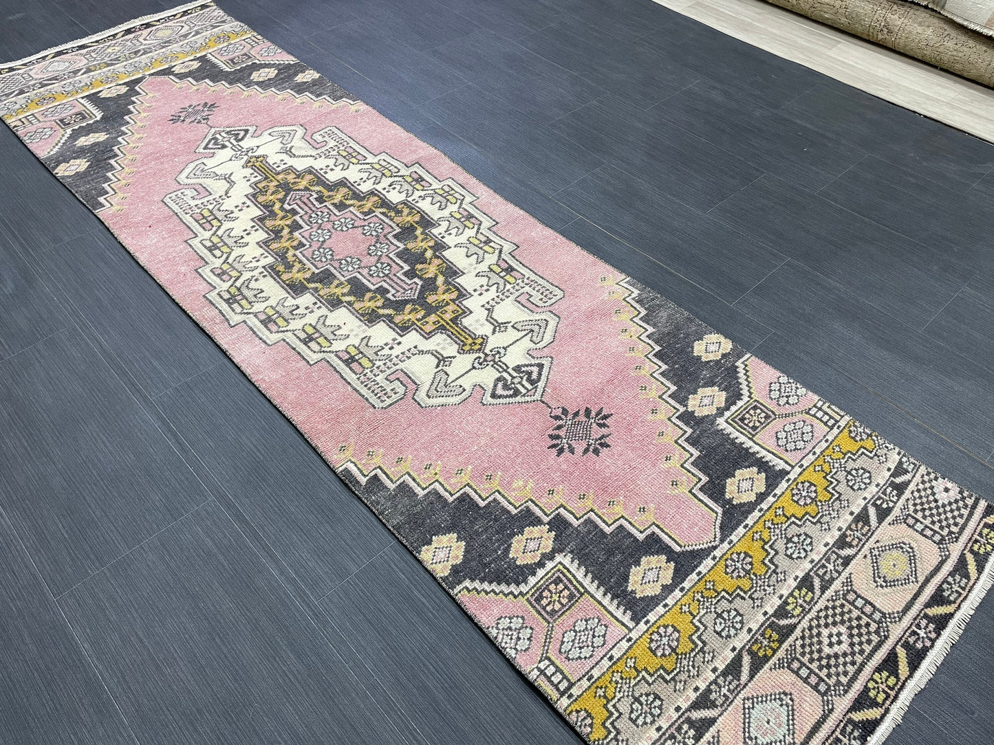 Hand Knotted Runner 2.3 x 8 Vintage Runner Rug Hallway Runner Rug Kitchen Runner Rug Wool Runner Rug Wool Turkish Runner Rug