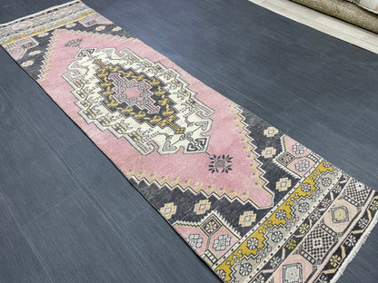 Hand Knotted Runner 2.3 x 8 Vintage Runner Rug Hallway Runner Rug Kitchen Runner Rug Wool Runner Rug Wool Turkish Runner Rug