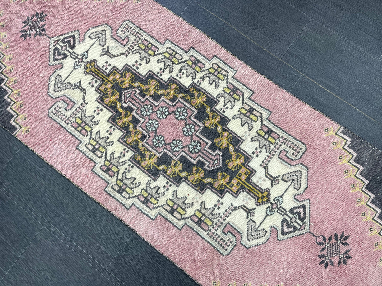 Hand Knotted Runner 2.3 x 8 Vintage Runner Rug Hallway Runner Rug Kitchen Runner Rug Wool Runner Rug Wool Turkish Runner Rug