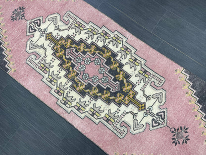 Hand Knotted Runner 2.3 x 8 Vintage Runner Rug Hallway Runner Rug Kitchen Runner Rug Wool Runner Rug Wool Turkish Runner Rug