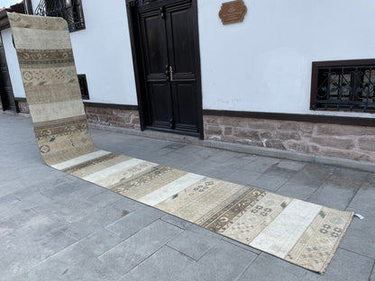 Extra Long Turkish Runner Very Long Patchwork Runner Rug 2.7 x 19.3 ft Vintage Runner Rug Oushak XL Oriental Runner Rug Staircase Runner rug