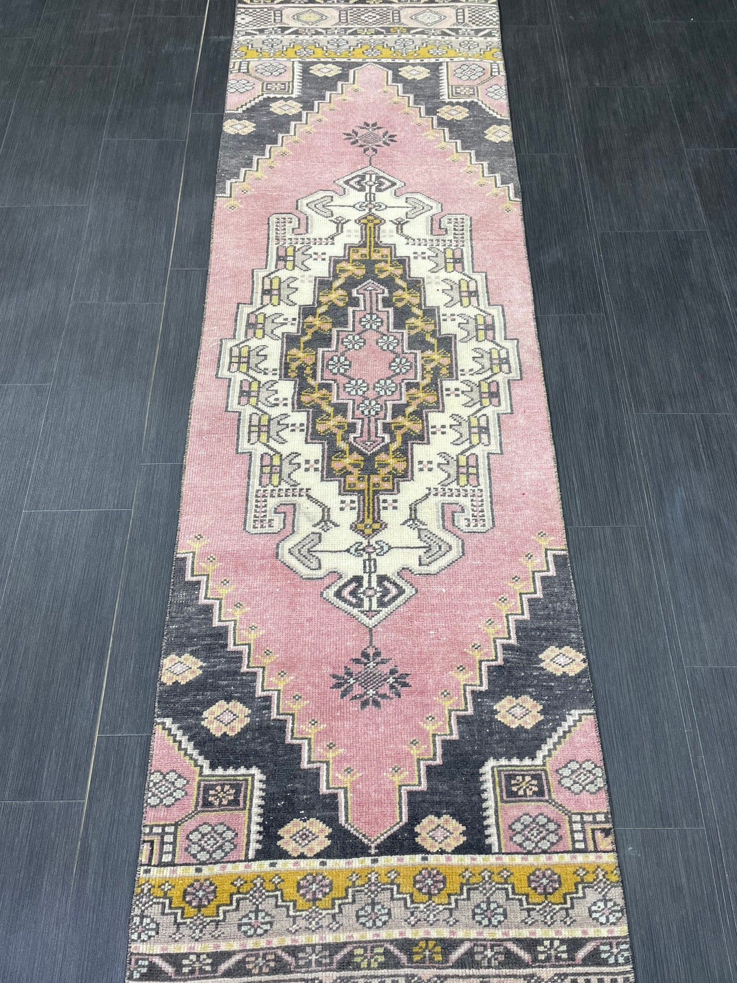 Hand Knotted Runner 2.3 x 8 Vintage Runner Rug Hallway Runner Rug Kitchen Runner Rug Wool Runner Rug Wool Turkish Runner Rug