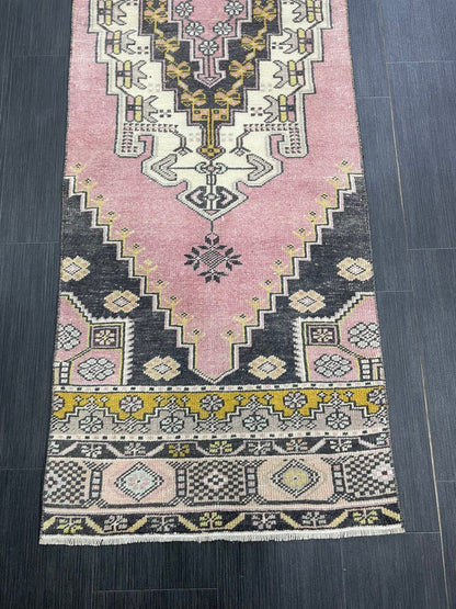 Hand Knotted Runner 2.3 x 8 Vintage Runner Rug Hallway Runner Rug Kitchen Runner Rug Wool Runner Rug Wool Turkish Runner Rug