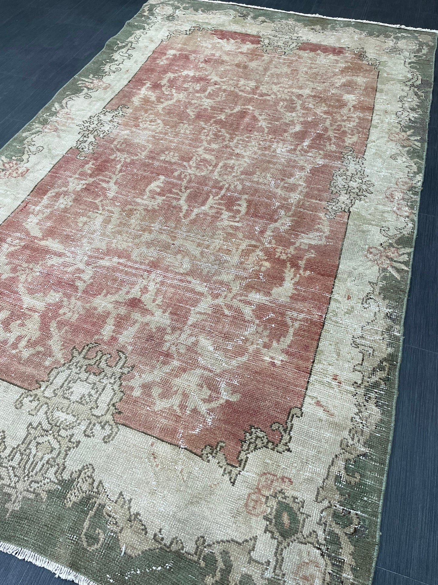 Antique OUSHAK RUG 4.6 x 8 Vintage Rug Vintage Rug Wool Rug Hand Made Rugs Vintage Turkish Rug wholesalerugs