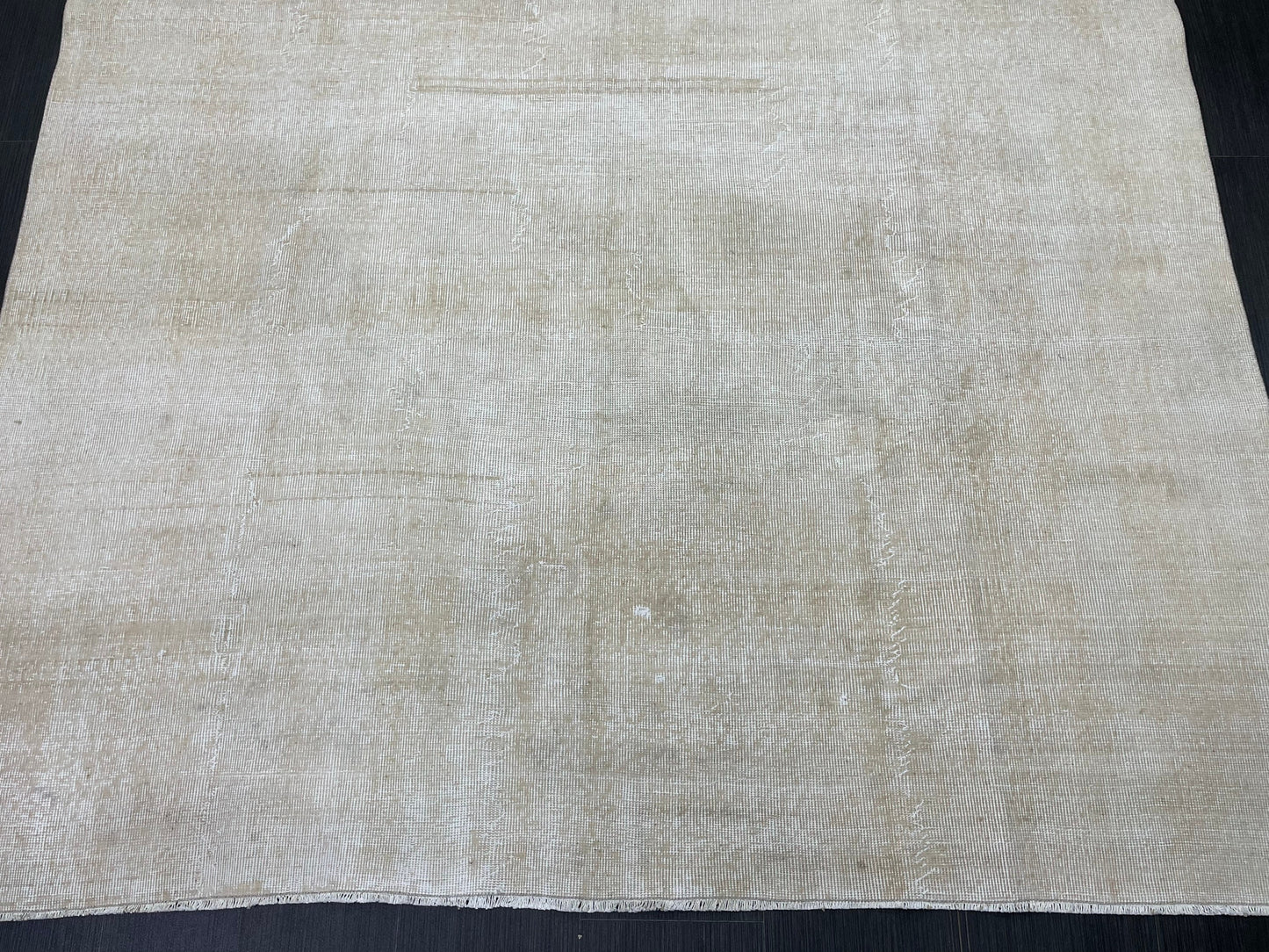 Neutral RUG TURKISH Rug 6.7 x 10 Vintage Rug Natural Wool Oushak Rug Handmade Persian Rugs Vintage Plain Rug Neutral Oriental rug