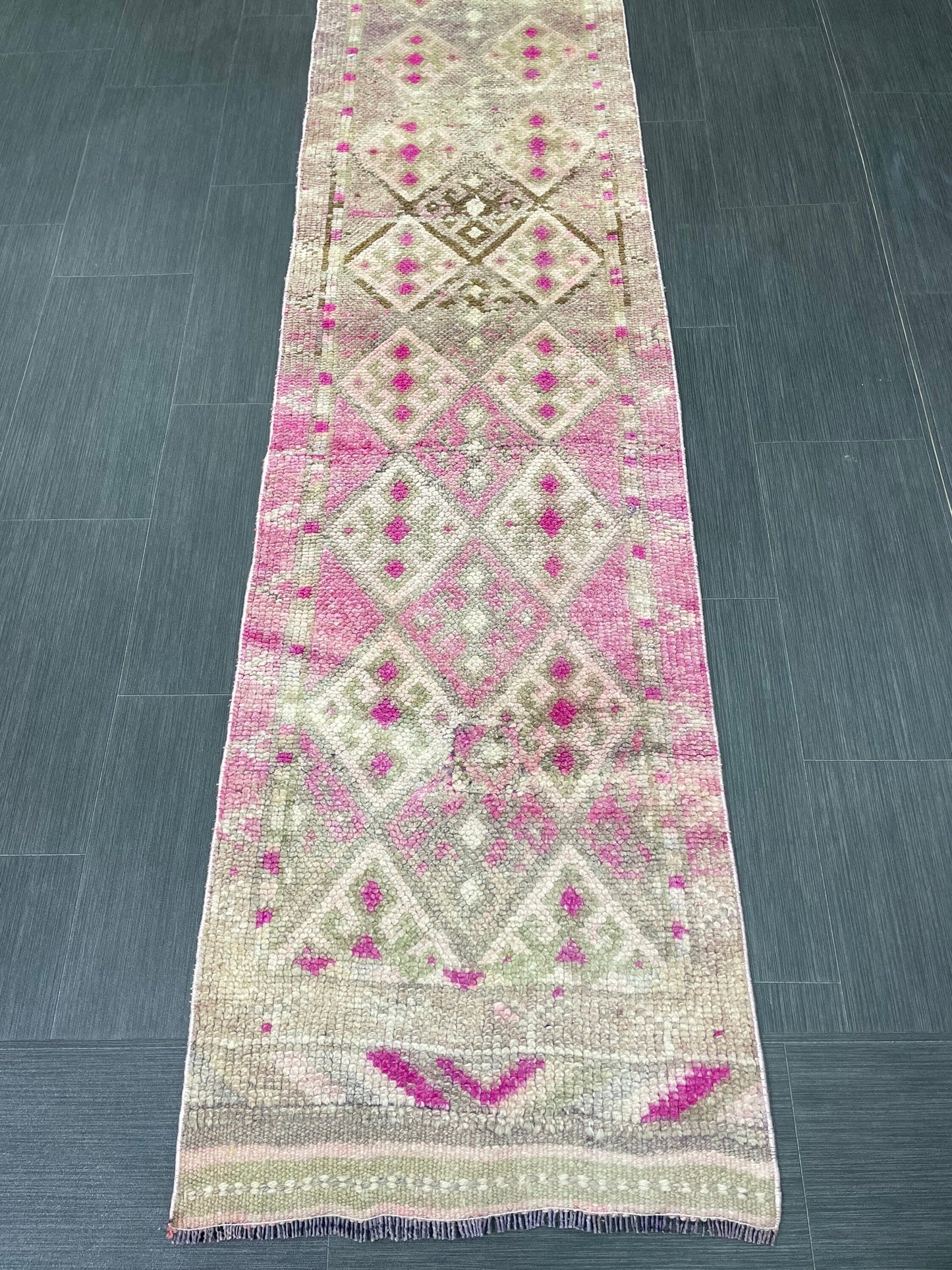 Turkish Runner Rug 2 x 10.8 Runner Rug Vintage Runner Rug Hallway Runner Rug Persian Kitchen Runner Rug High Wool Pile Runner Rug
