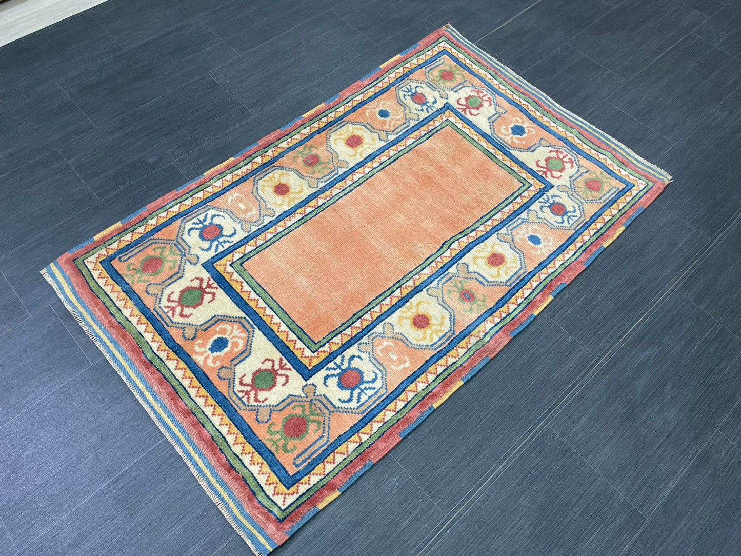 Handmade Rug Oushak 3 x 4.6 Rug Rustic Rug, Bohemian Rug, Rug Runner, Turkish Rug, Farmhouse Rug, Vintage Rug, Wool rug