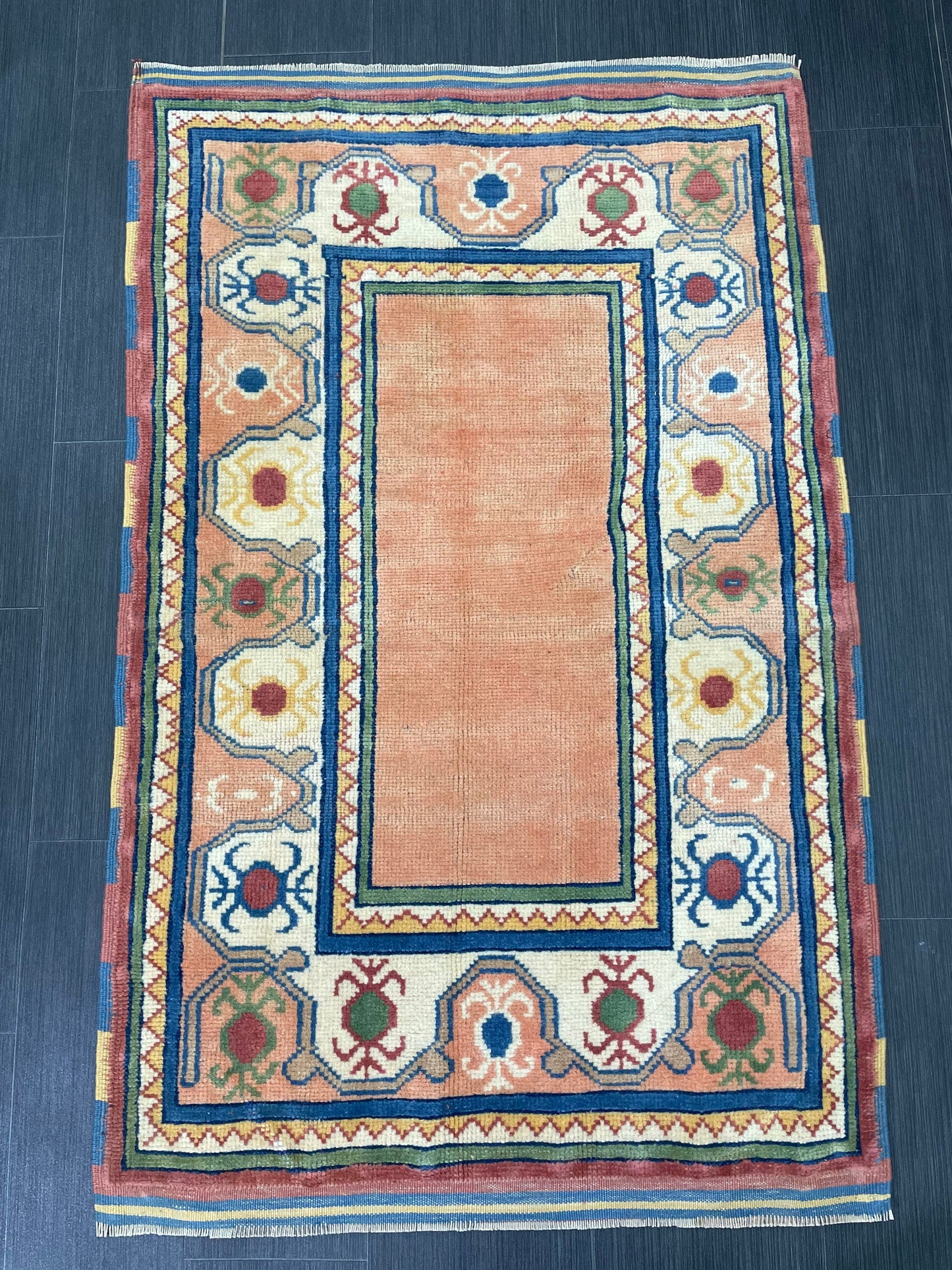 Handmade Rug Oushak 3 x 4.6 Rug Rustic Rug, Bohemian Rug, Rug Runner, Turkish Rug, Farmhouse Rug, Vintage Rug, Wool rug