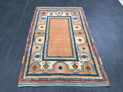 Handmade Rug Oushak 3 x 4.6 Rug Rustic Rug, Bohemian Rug, Rug Runner, Turkish Rug, Farmhouse Rug, Vintage Rug, Wool rug