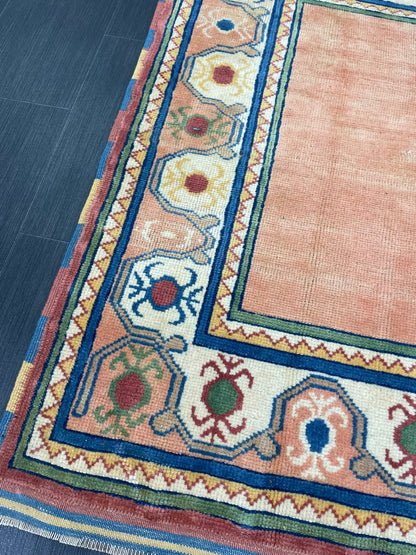 Handmade Rug Oushak 3 x 4.6 Rug Rustic Rug, Bohemian Rug, Rug Runner, Turkish Rug, Farmhouse Rug, Vintage Rug, Wool rug