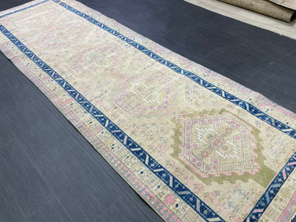 Vintage Persian Runner 3.4 x 10.6 Rug Turkish Runner Rug Handmade Runner Staircase Runner Kitchen Runner Rug Wool Runner Rug Oriental Runner