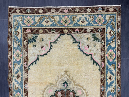 Handmade Oushak 3.5 x 6.7 Rug Handmade Rug Turkish Rug Hand Knotted Rug Muted Turkish Rug, Farmhouse Rug, Vintage Rug, Wool rug
