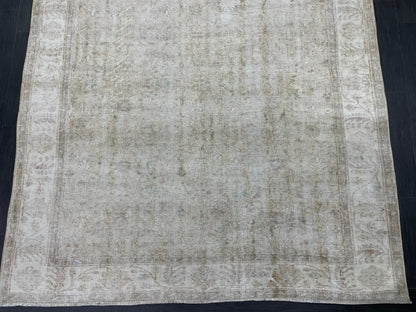 Large Vintage Muted RUG TURKISH Rug 5.7 x 9.2 Vintage Persian Rug Vintage Oriental Rug Wool Distressed Rug Handmade Rugs Vintage Turkish Rug