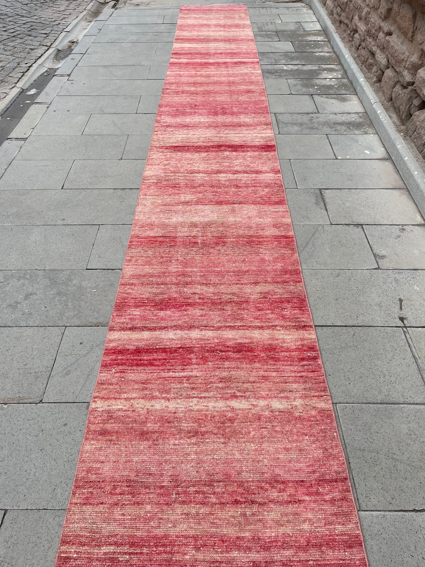 Long Vintage Runner Stairs Runner Rug 2.4 x 19 ft Handmade Runner Rug XL Oriental Runner Rug Staircase Hand Knotted Runner rug