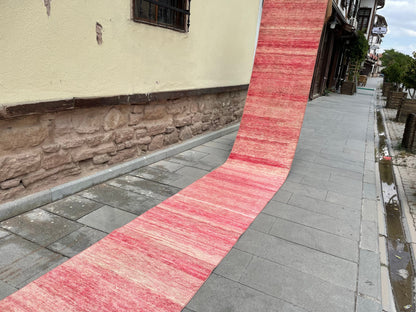 Long Vintage Runner Stairs Runner Rug 2.4 x 19 ft Handmade Runner Rug XL Oriental Runner Rug Staircase Hand Knotted Runner rug