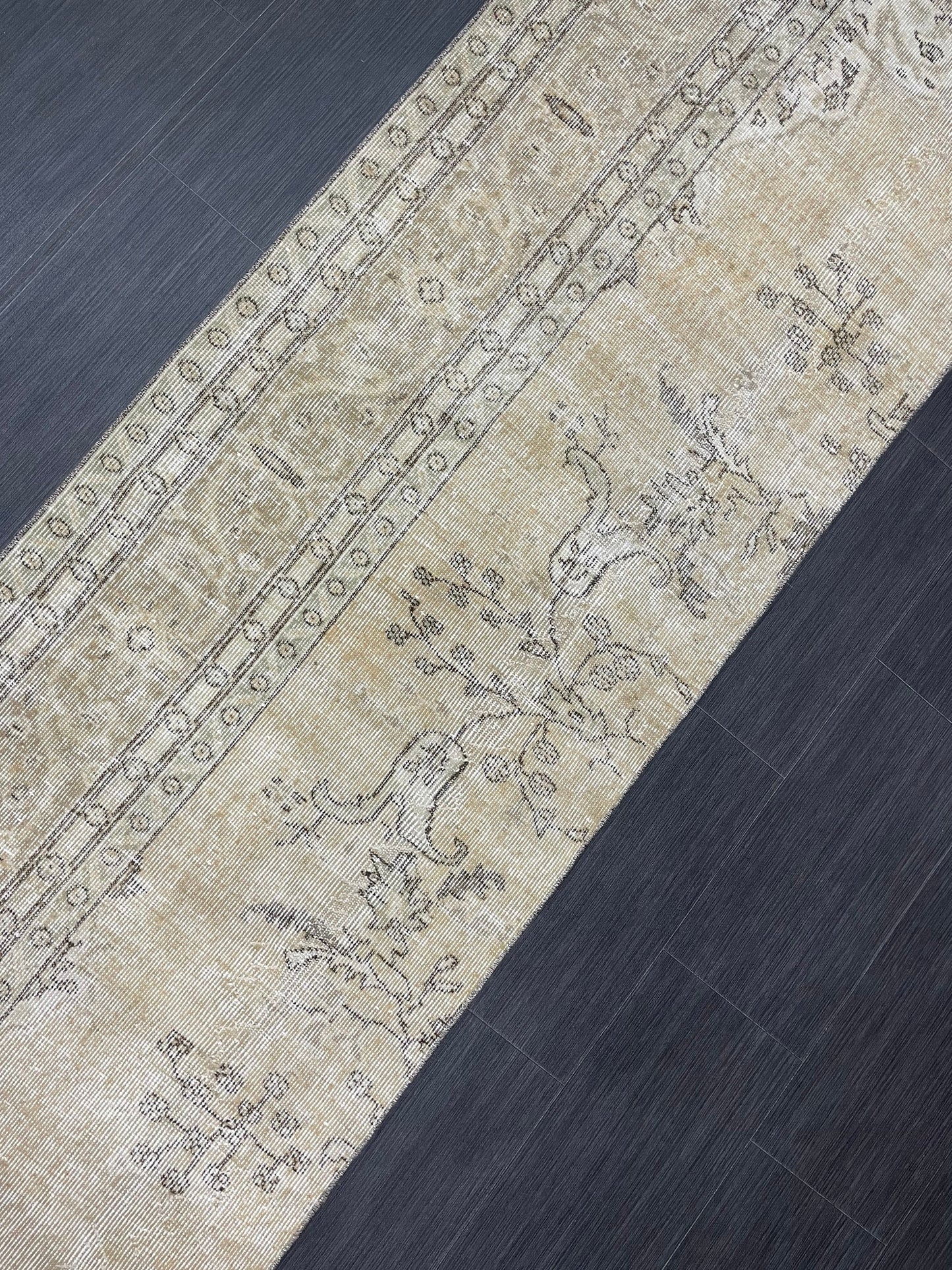 Muted Oushak Runner 2.5 x 11.5 Rug Distressed Turkish Runner Rug Vintage Runner Handmade Hallway Runner Rug Kitchen Runner Rug Wool Runner