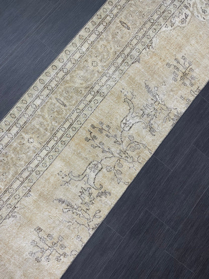 Muted Oushak Runner 2.5 x 11.5 Rug Distressed Turkish Runner Rug Vintage Runner Handmade Hallway Runner Rug Kitchen Runner Rug Wool Runner