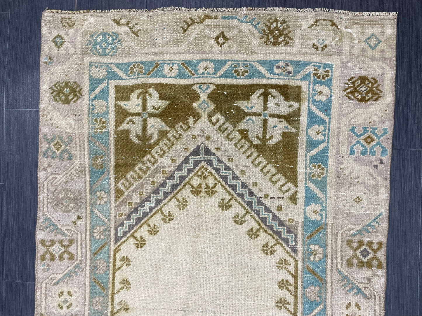 Vintage Rug 3.2 x 6.3 Turkish Rug Wool Vanity Rug Handmade Rug Persian Rug, Hand Knotted Wool Rug