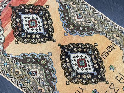 Vintage Oushak Rug 4x7 Rug Muted Vintage Turkish Rug Wool Oriental Rug Hand Made Rugs Vintage Kitchen Rug Muted Persian Wool Rug