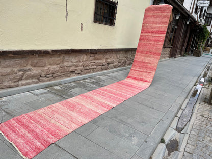 Long Vintage Runner Stairs Runner Rug 2.4 x 19 ft Handmade Runner Rug XL Oriental Runner Rug Staircase Hand Knotted Runner rug