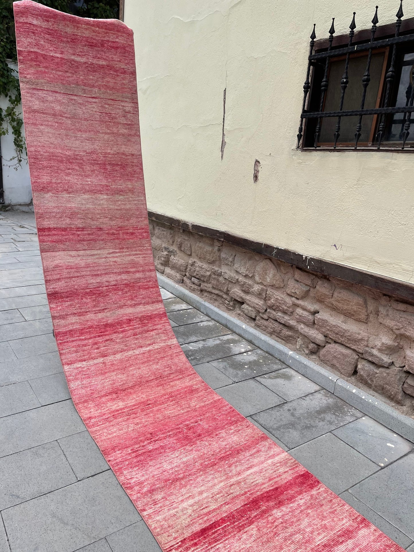 Long Vintage Runner Stairs Runner Rug 2.4 x 19 ft Handmade Runner Rug XL Oriental Runner Rug Staircase Hand Knotted Runner rug