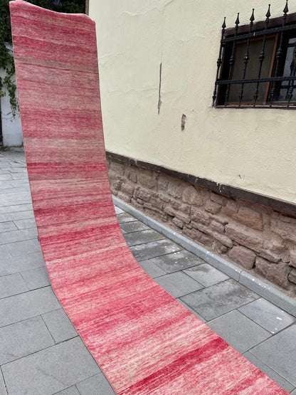 Long Vintage Runner Stairs Runner Rug 2.4 x 19 ft Handmade Runner Rug XL Oriental Runner Rug Staircase Hand Knotted Runner rug