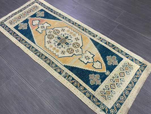 2 x 4.6 Turkish Rug Mini Rug Small Area Rug Turkish Rug Oushak Rug Hand Made Rug Vintage Rug 2x4 rug 2x5 rug