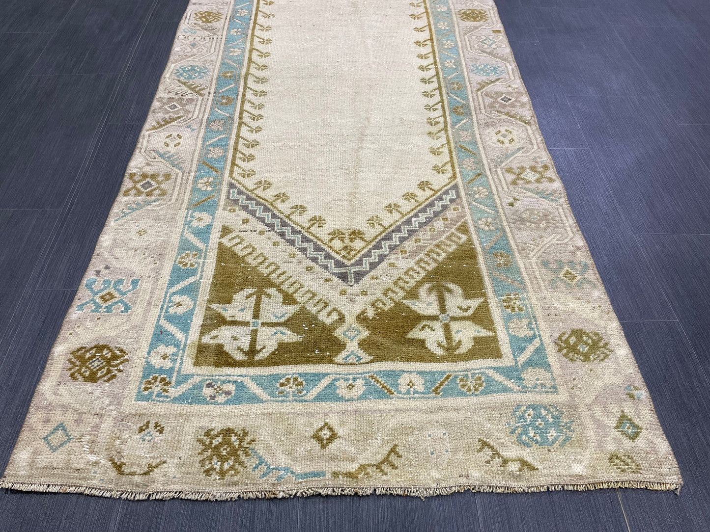 Vintage Rug 3.2 x 6.3 Turkish Rug Wool Vanity Rug Handmade Rug Persian Rug, Hand Knotted Wool Rug