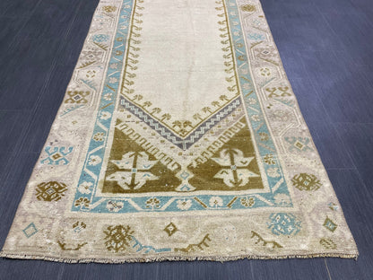 Vintage Rug 3.2 x 6.3 Turkish Rug Wool Vanity Rug Handmade Rug Persian Rug, Hand Knotted Wool Rug