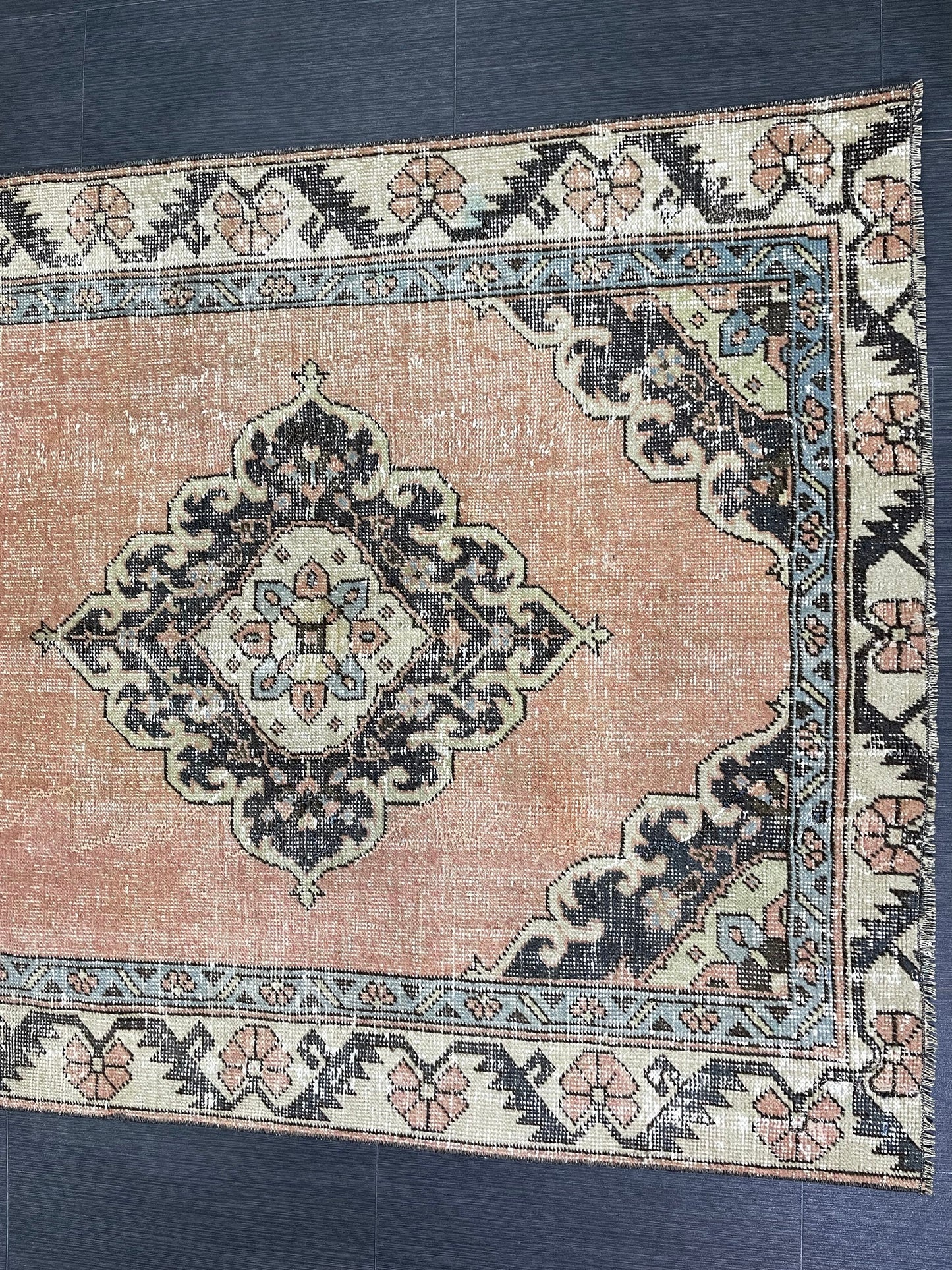 Hand Knotted Runner 4 x 10.4 Turkish Runner Rug Vintage Runner Rug Hallway Runner Rug Kitchen Runner Rug Wool Runner Rug Wool Nomad Rug