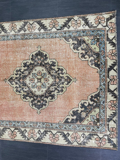 Hand Knotted Runner 4 x 10.4 Turkish Runner Rug Vintage Runner Rug Hallway Runner Rug Kitchen Runner Rug Wool Runner Rug Wool Nomad Rug