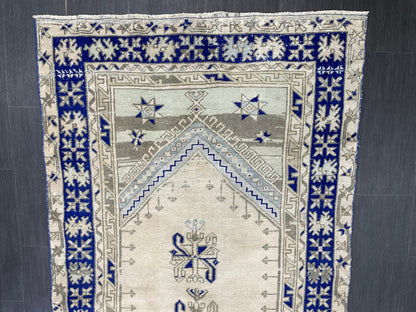 Vintage Turkish RUG Oushak Rug 3.6 x 6.5 Vintage Rug Antique Rug Handmade Rug Hand Knotted Rug Bohemian Rug Wool Rug