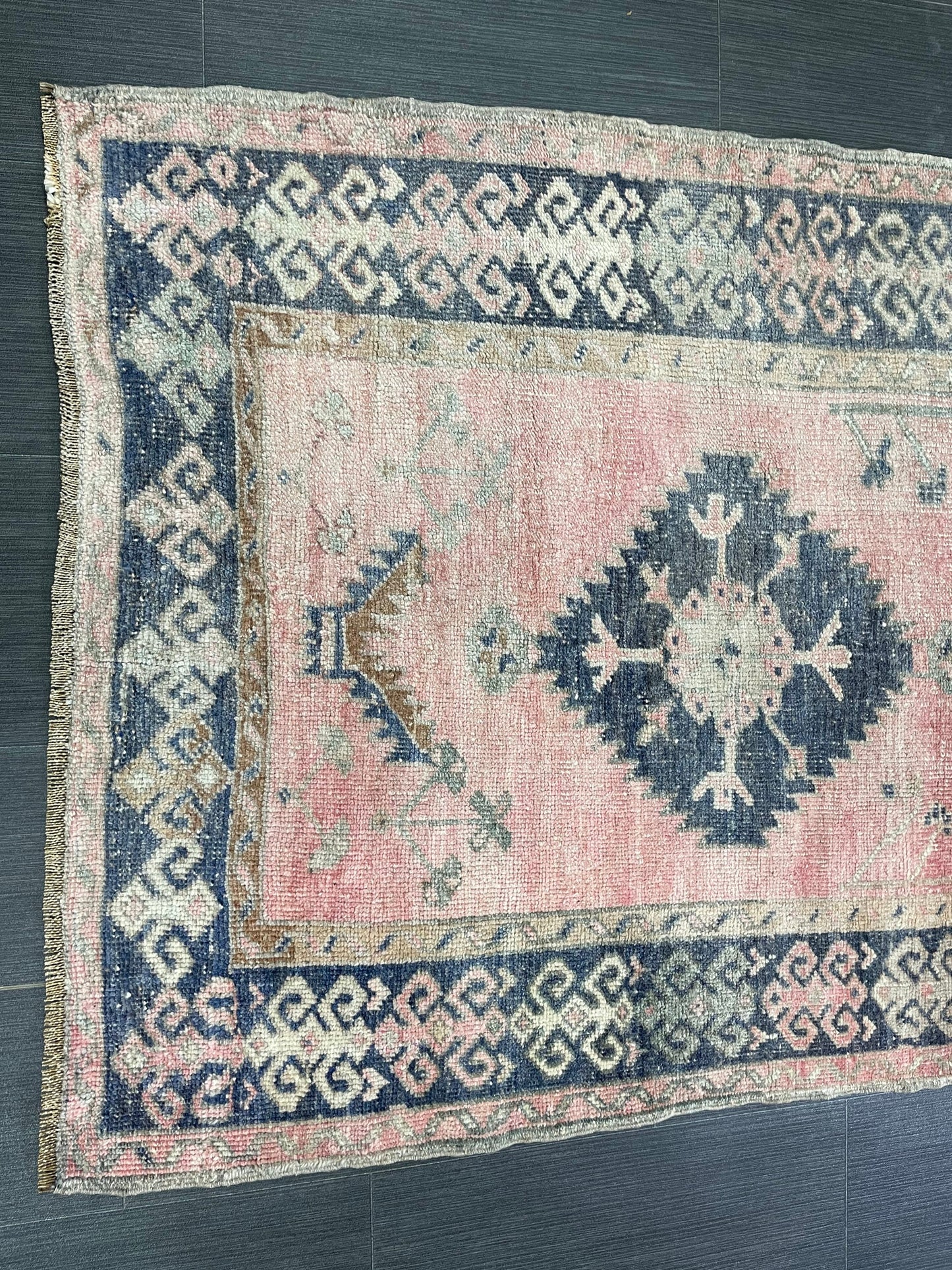 Handmade Rug Oushak 3.3 x 5.4 Rug Rustic Rug Hand Knotted Rug,Turkish Rug, Farmhouse Rug Vintage Rug, Wool rug