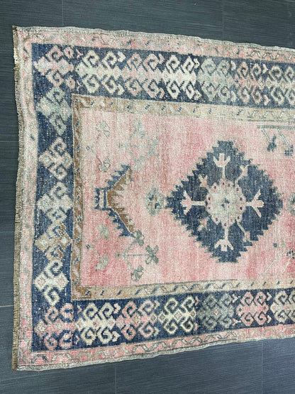 Handmade Rug Oushak 3.3 x 5.4 Rug Rustic Rug Hand Knotted Rug,Turkish Rug, Farmhouse Rug Vintage Rug, Wool rug